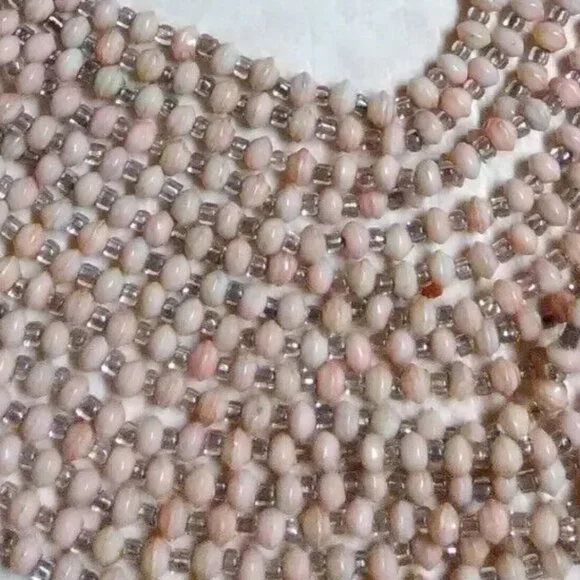 VINTAGE Hong Kong multi strand necklace / earrings set - Picture 10 of 13